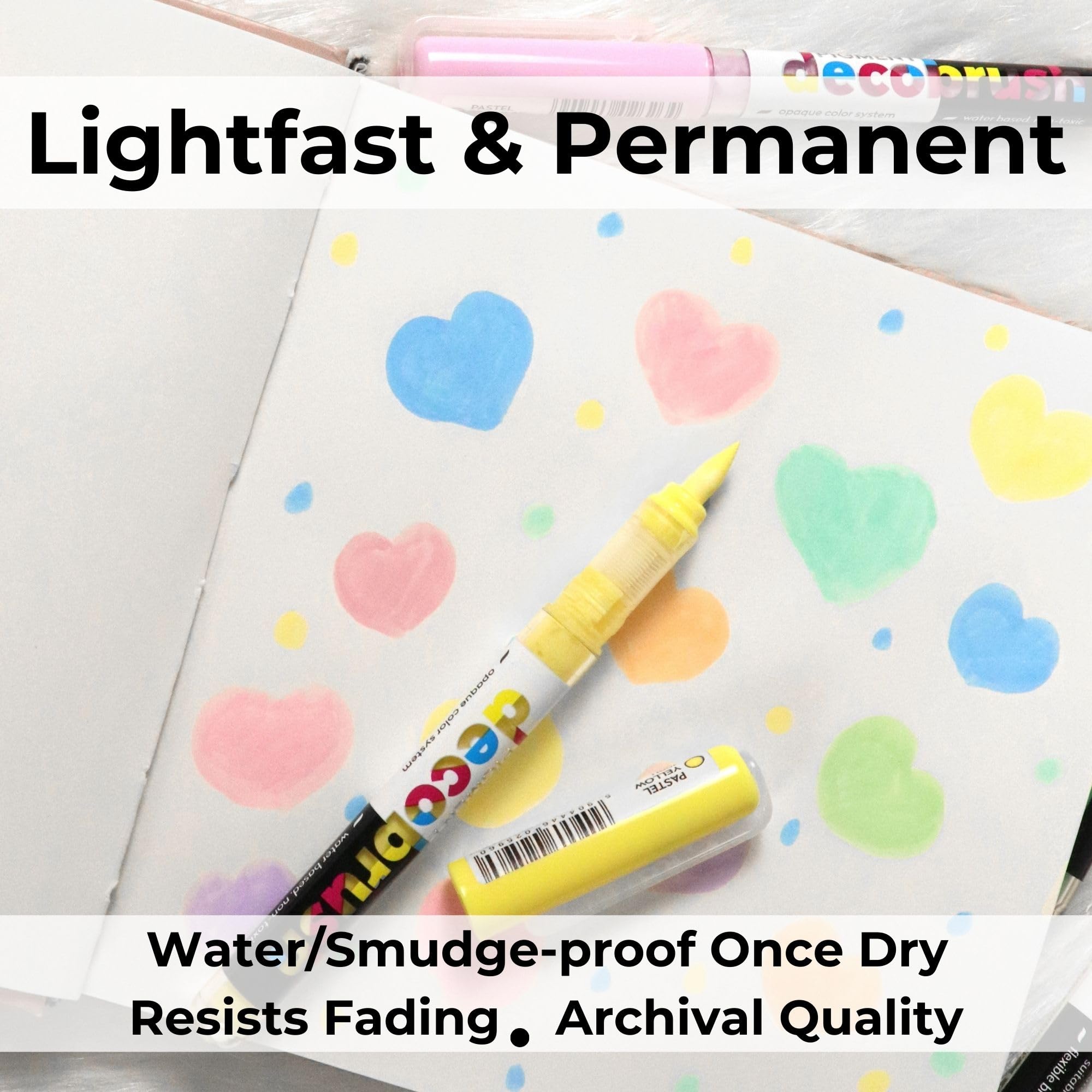 Amazon.com: Karin Pigment Decobrush Acrylic Paint Markers, 12